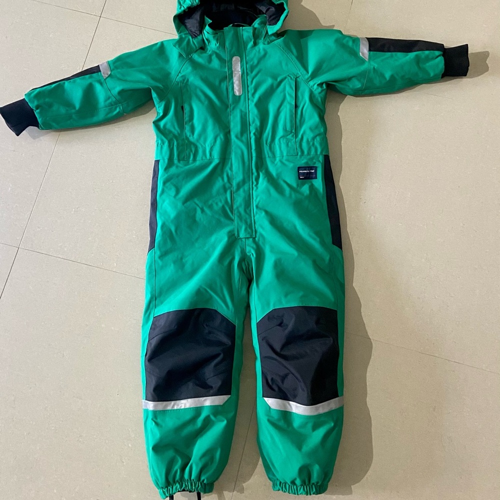 Reima Green Snowsuit with Black Accents